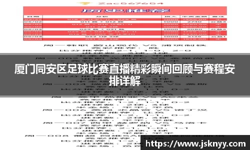 厦门同安区足球比赛直播精彩瞬间回顾与赛程安排详解